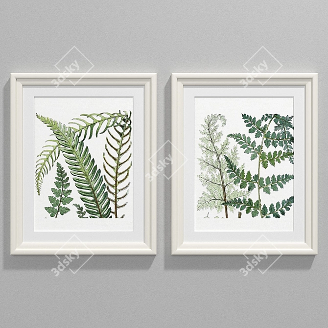 Vintage Botanical Art Prints 3D model image 1