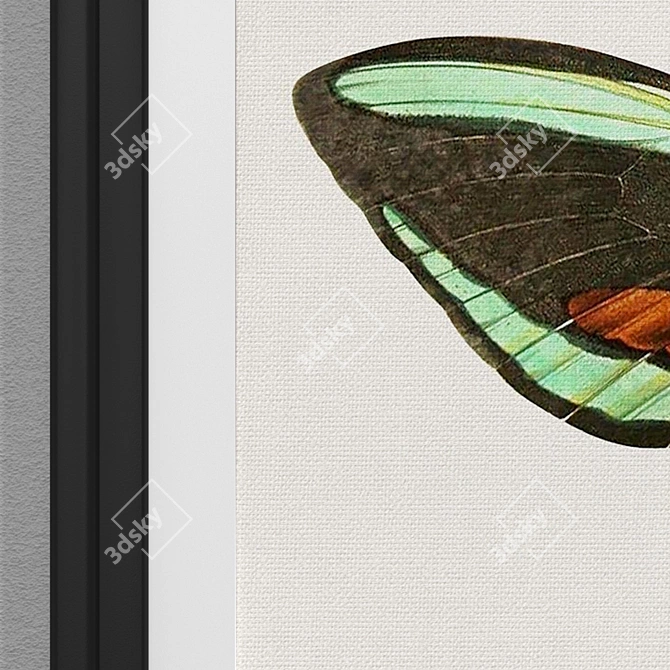 Vintage Butterfly Chaos Wonder - Art Collection 3D model image 3