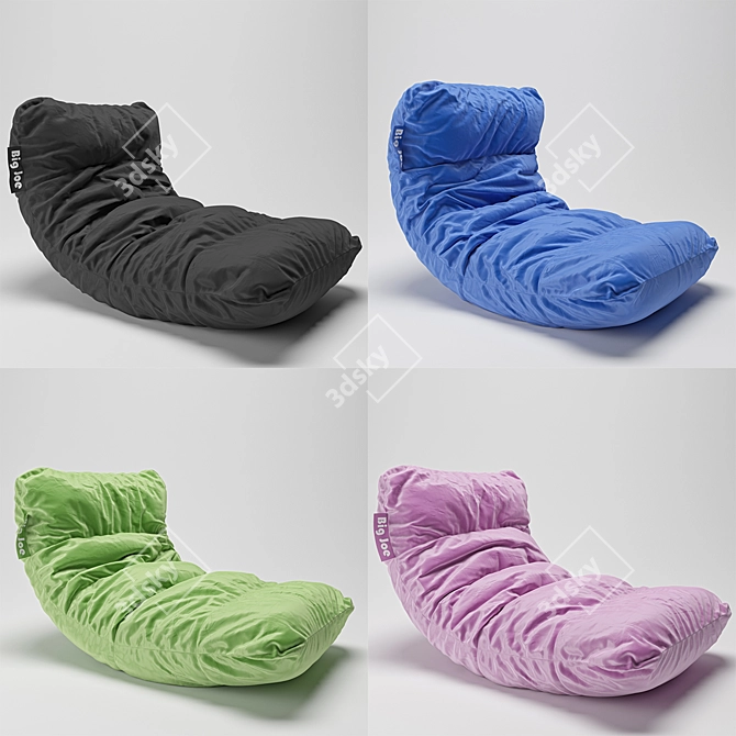 Comfort King Bean Bag Chair 3D model image 1