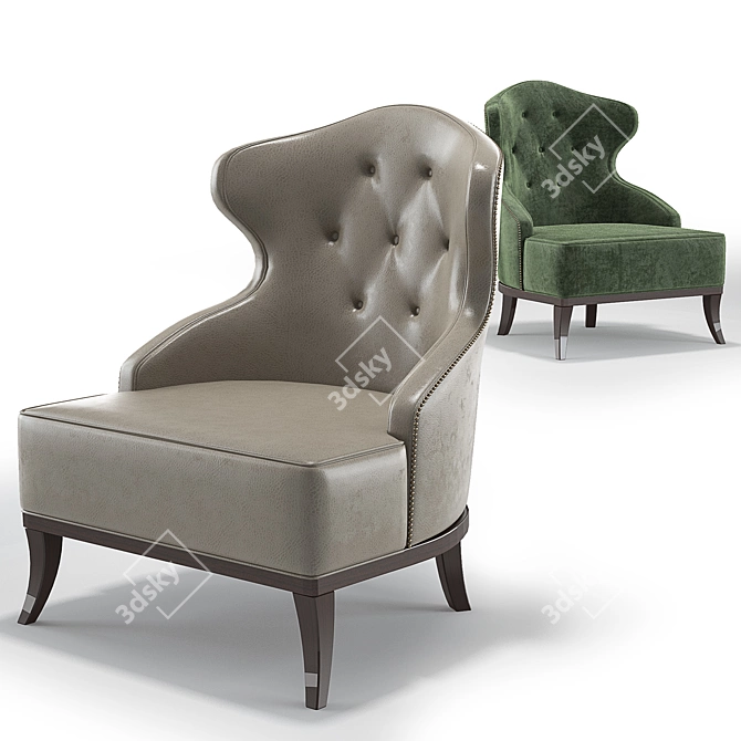 Elegance in Motion: Munna Candy Chair 3D model image 1