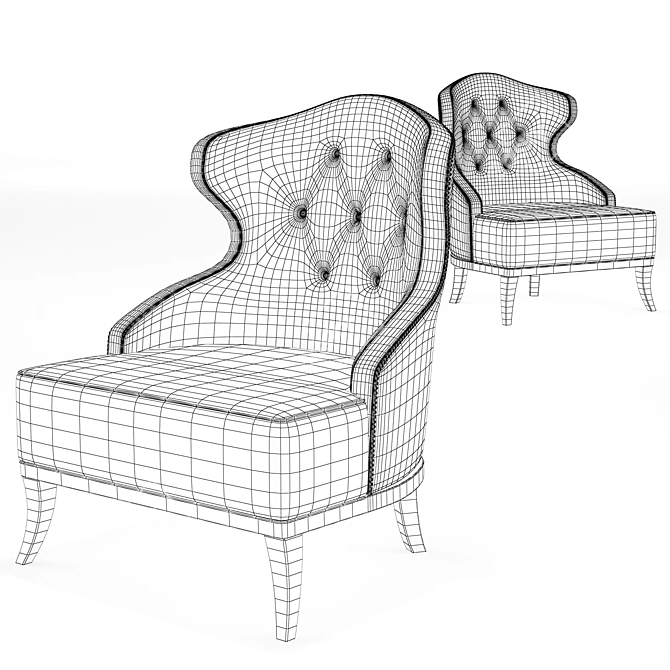 Elegance in Motion: Munna Candy Chair 3D model image 2