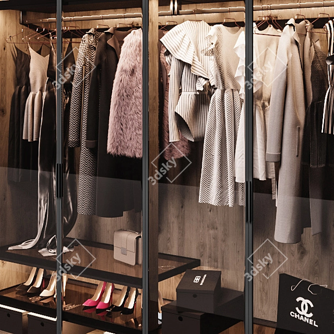 Poliform Wardrobe: Stylish and Spacious 3D model image 2