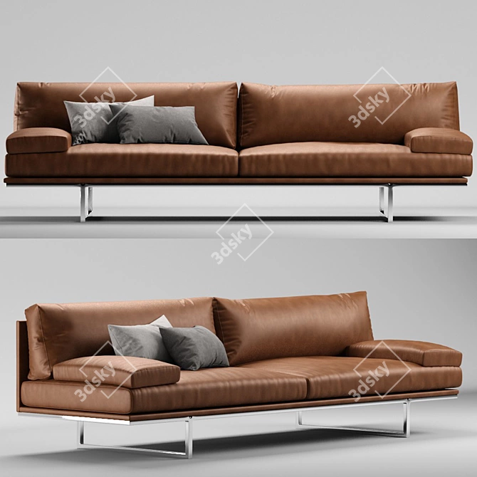 Luxury Leather BLUMUN Sofa 3D model image 1