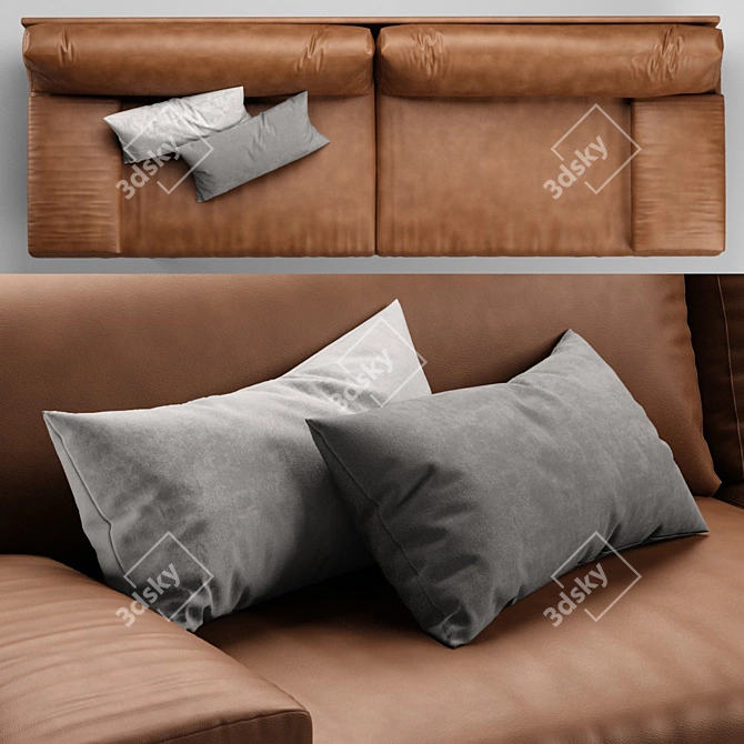 Luxury Leather BLUMUN Sofa 3D model image 2