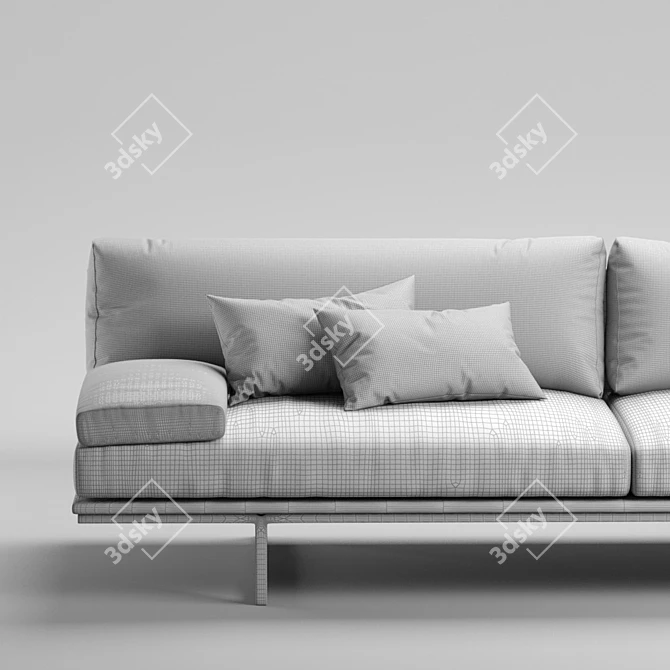 Luxury Leather BLUMUN Sofa 3D model image 3