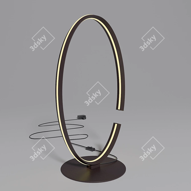 Metal Table Lamp with Adjustable Light Direction 3D model image 1