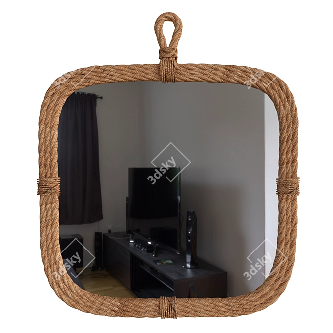 Sleek Loop Hanger Mirror 3D model image 1