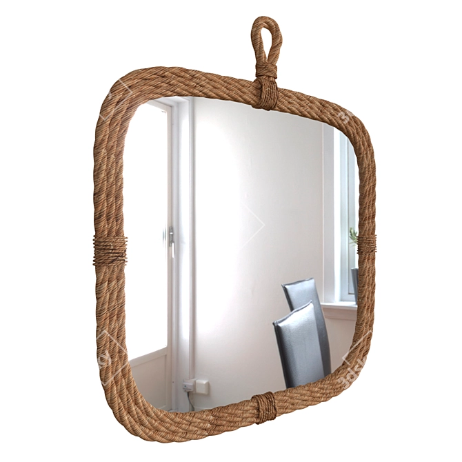 Sleek Loop Hanger Mirror 3D model image 2