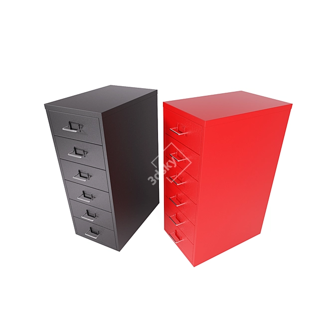 Compact Steel Storage Cabinet 3D model image 2