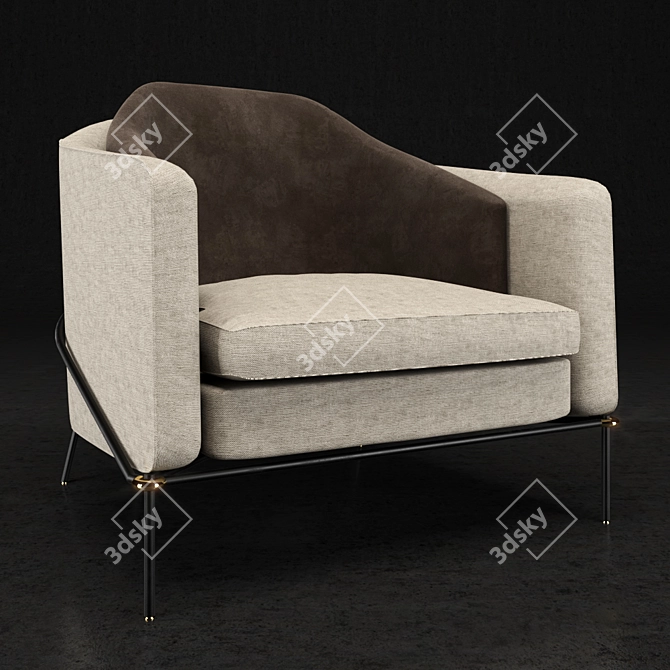 Elegant Fil Noir Chairs 3D model image 1