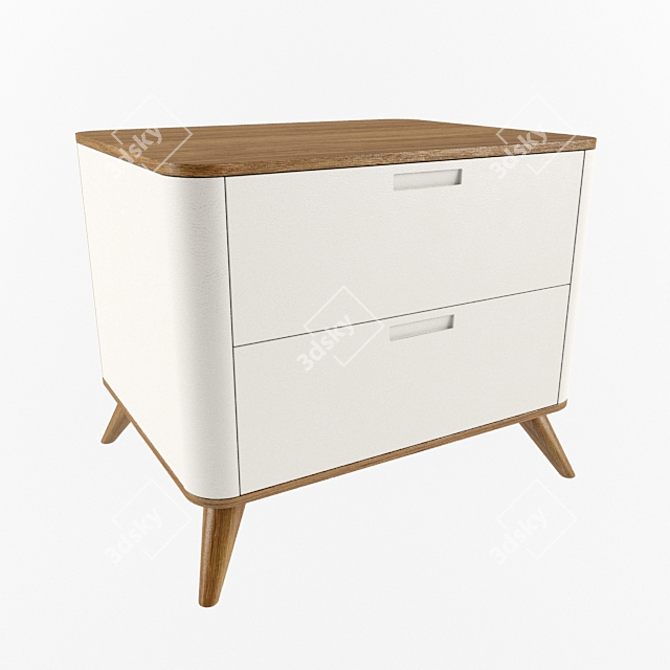 Sleek Viven Nightstand 3D model image 1