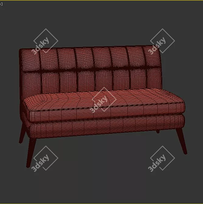 Cozy Home Grey Sofa 3D model image 3