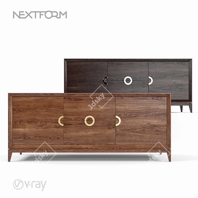 Toscana Nextform Cabinet: Elegant and Spacious 3D model image 1