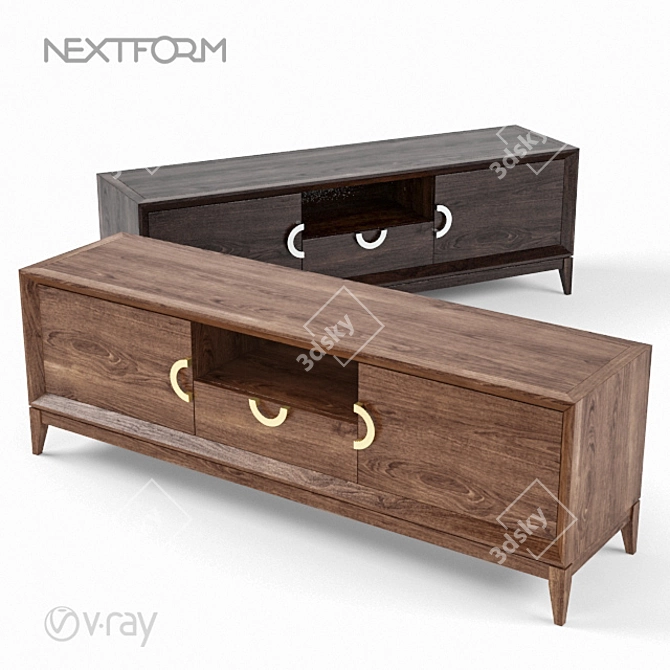 Toscana Nextform W5016W TV Stand - Stylish and Functional!  Elegant TV Stand from Nextform 3D model image 1