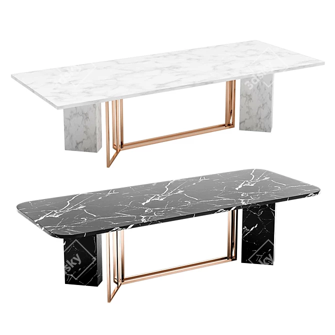 Sleek Plinto Meridiani Table 3D model image 1