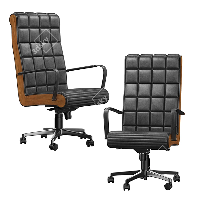 Queen Leather Office Chair 3D model image 1