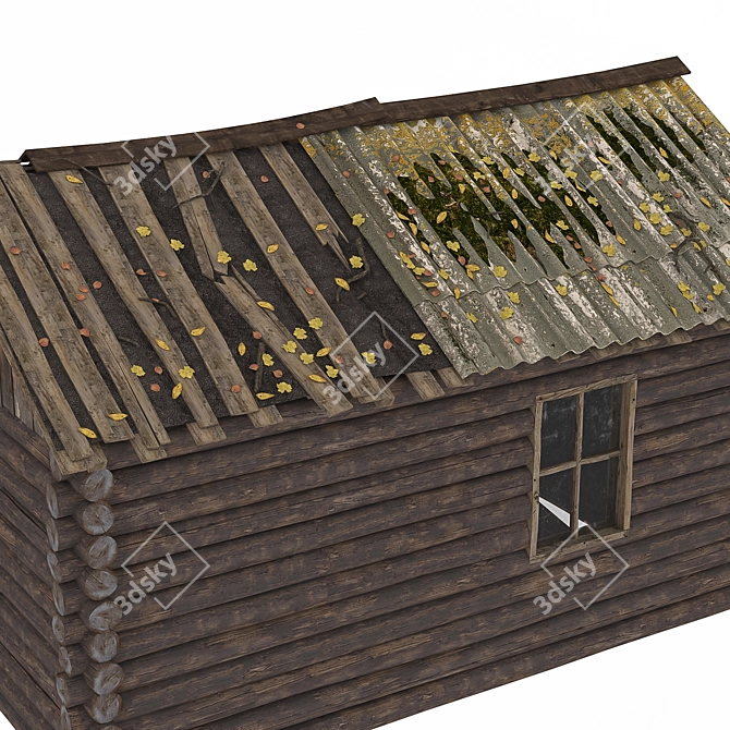 Forgotten Hunter's Forest Cabin 3D model image 2