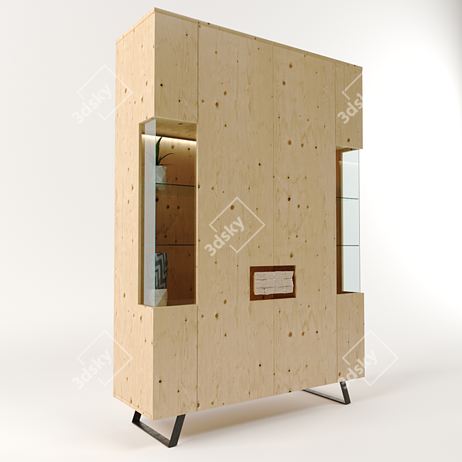 Bravos Collection Cupboard | 1350mm x 1950mm x 450mm 3D model image 2