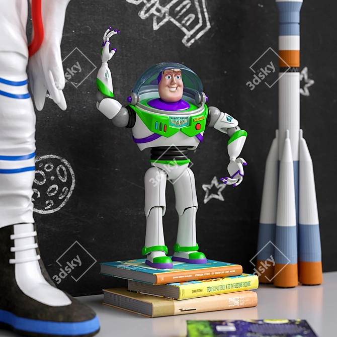 Cosmic Kids Room Set 3D model image 2