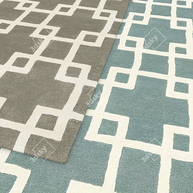 Modern Cubis Collection Carpets 3D model image 2