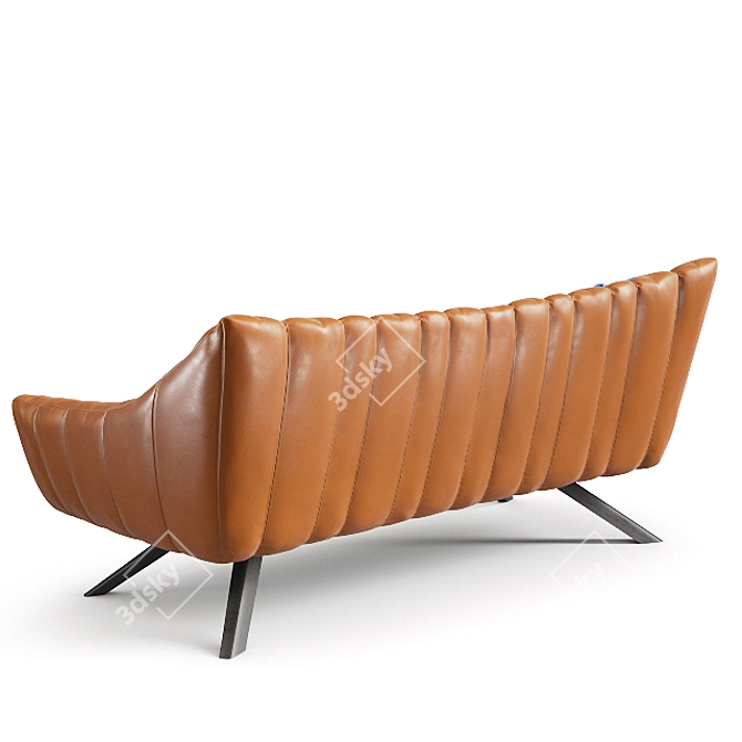 Elegant Relaxation: Freifrau Rubie Lounge Couch 3D model image 2