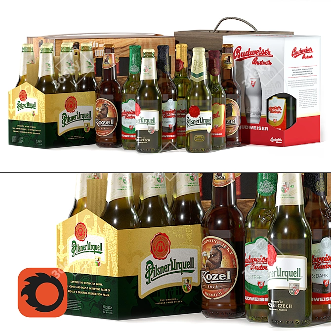 Czech Beer Variety Pack 3D model image 1