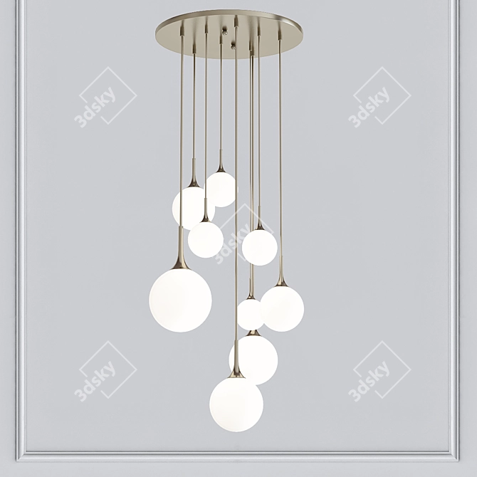 Radiant Whitley Chandelier: Illuminate in Style 3D model image 1