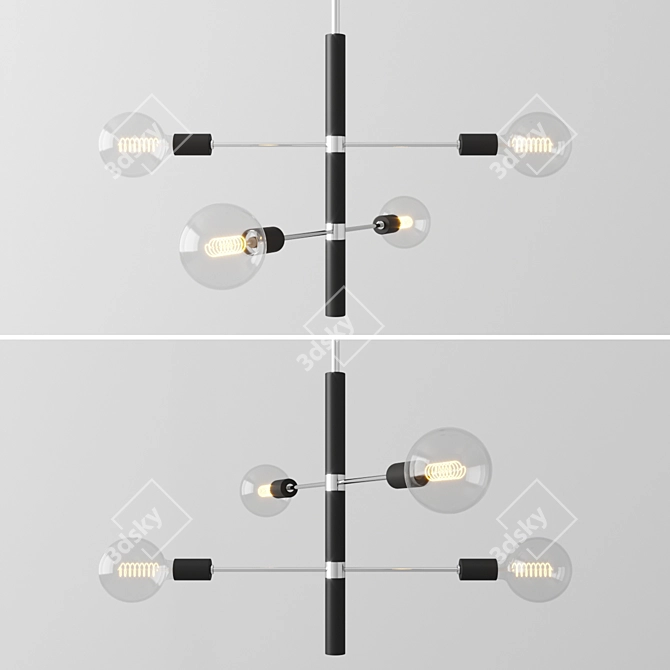 Elegant Mitzi Astrid Chandelier 3D model image 1