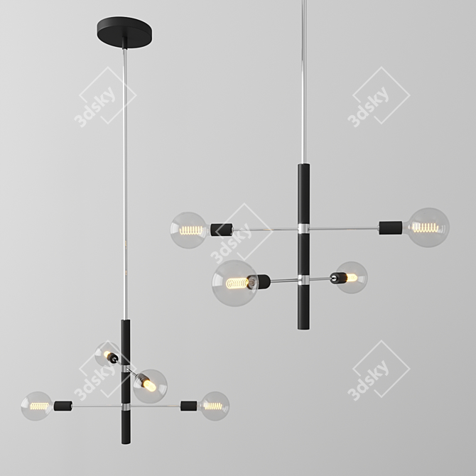 Elegant Mitzi Astrid Chandelier 3D model image 2