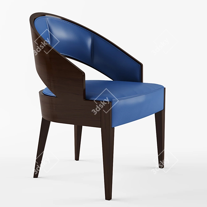 Selva Peggy Leather Chair 3D model image 2