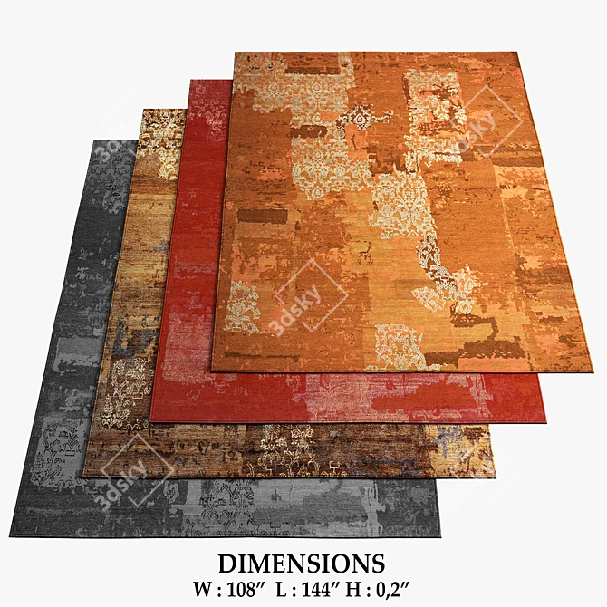 Boro 10 Rugs Collection 3D model image 1
