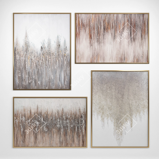 Elegant Nature-inspired Canvas Wall Art 3D model image 1