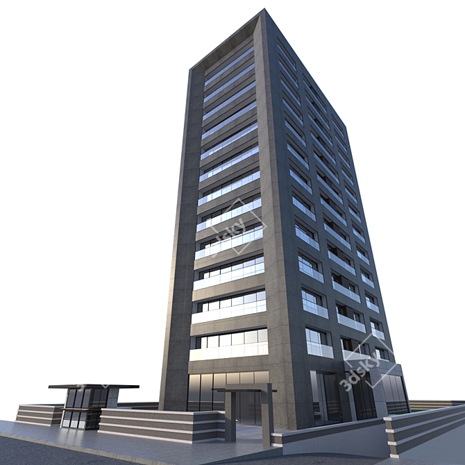 Urban Essence: Exterior City Building 3D model image 1