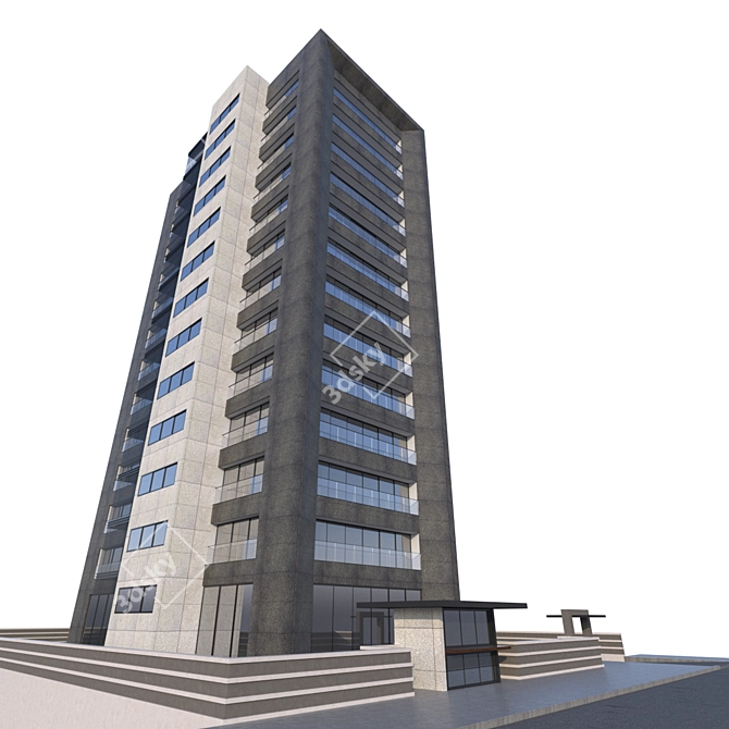 Urban Essence: Exterior City Building 3D model image 2