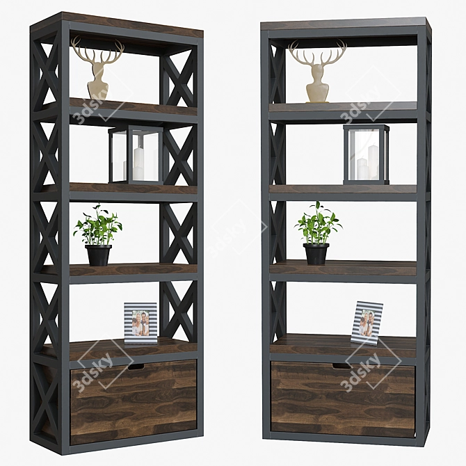 Sleek Bristol Shelving 3D model image 1