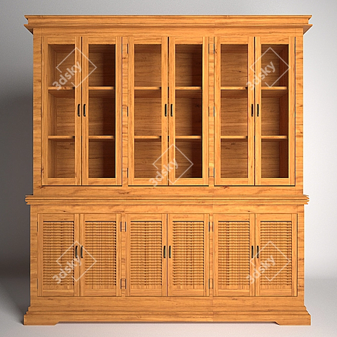 Modern Archive Sideboard 3D Model 3D model image 1