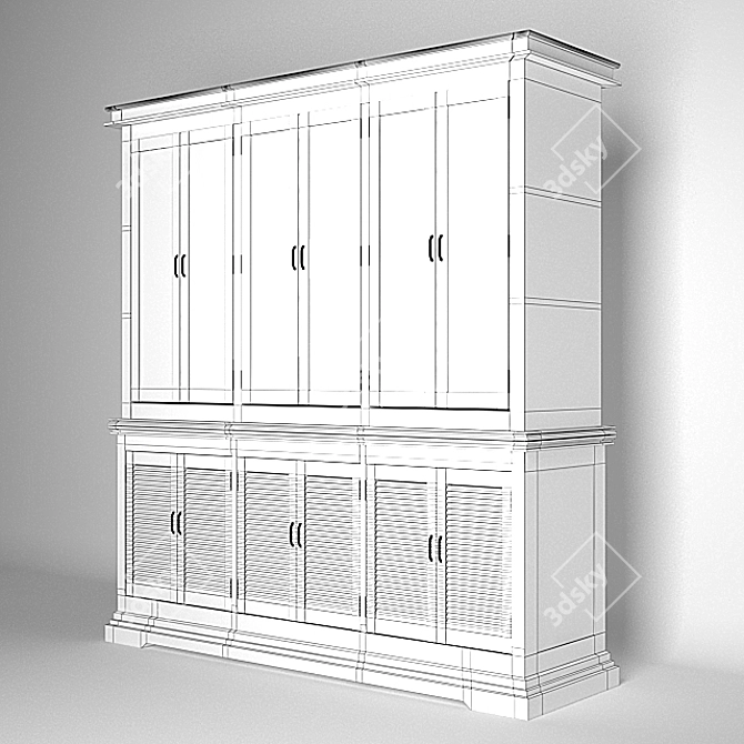 Modern Archive Sideboard 3D Model 3D model image 3