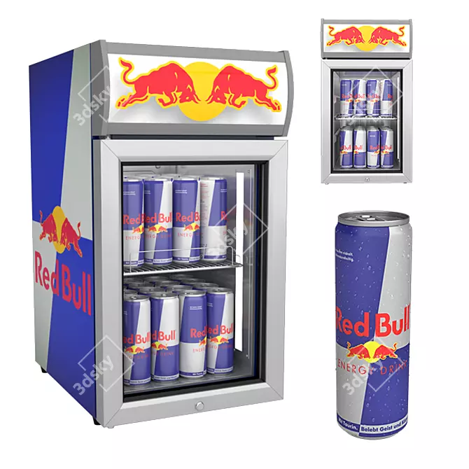 Red Bull Mini Bar: Energy on the Go 3D model image 1