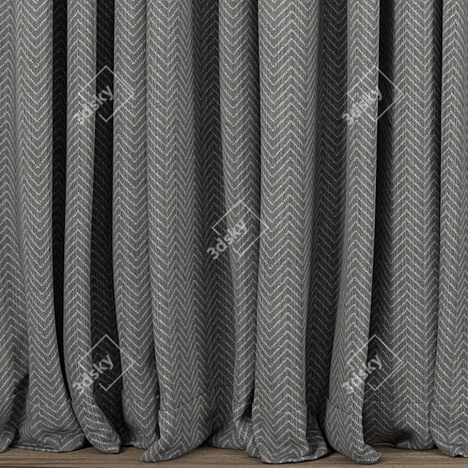 Elegant Curtain Design 3D 3D model image 2