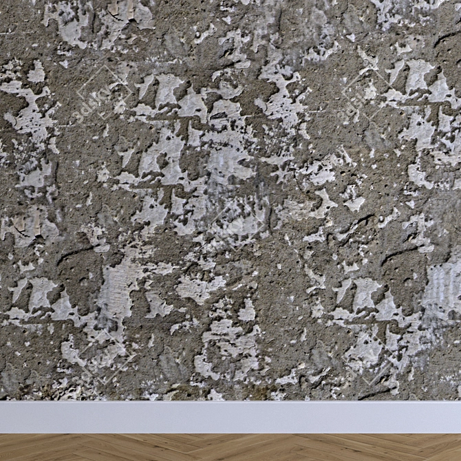 Seamless Plaster Wall Texture 3D model image 2