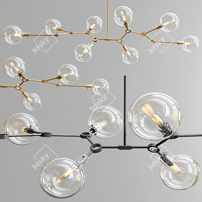 Elegant Illumination: ORA Chandelier 3D model image 1