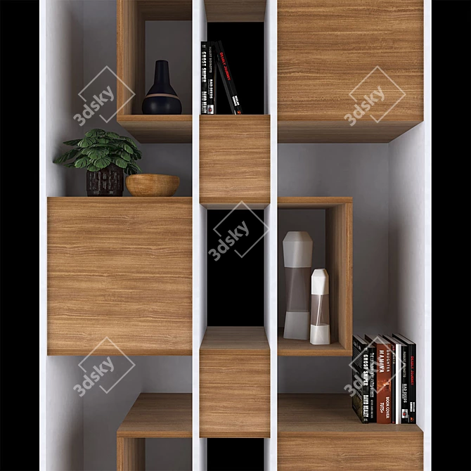 Modern Bookcase Abaco: Stylish Storage Solution 3D model image 2