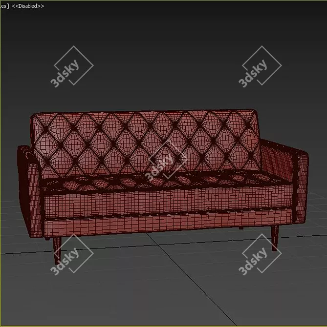 Cozy Modern Sofa 3D model image 3