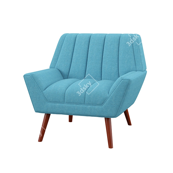 Elegant Vintage Armchair 3D model image 1