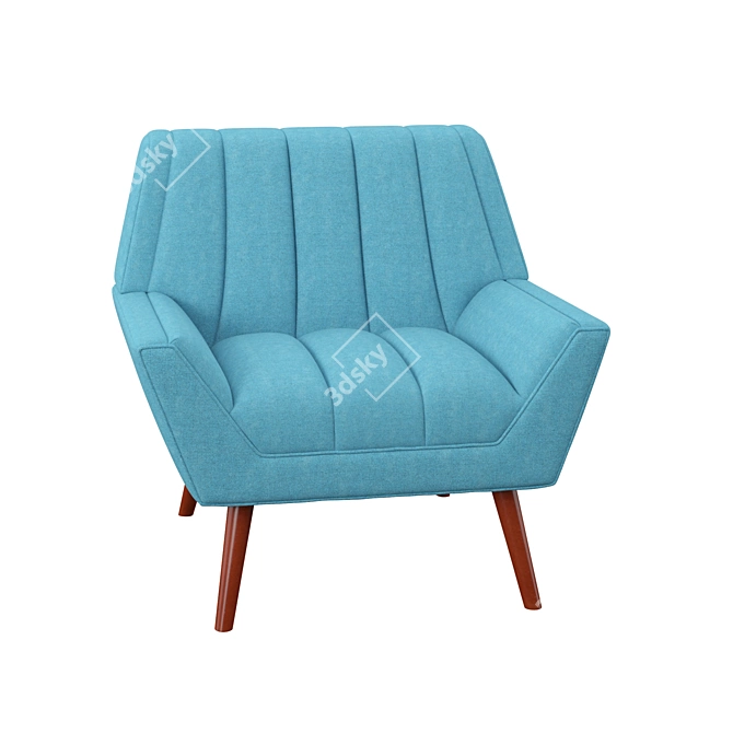 Elegant Vintage Armchair 3D model image 2