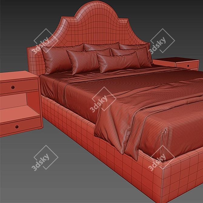 3DMax Bed: High-Quality Design 3D model image 3