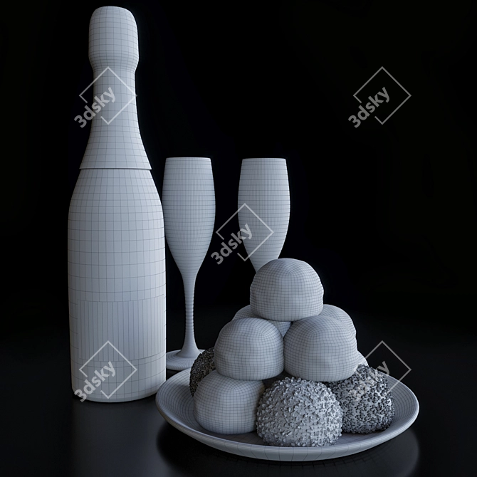 Delicious Food and Drinks 3D model image 3