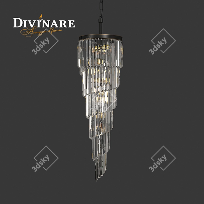 Elegant Charlotte Crystal Chandelier 3D model image 1