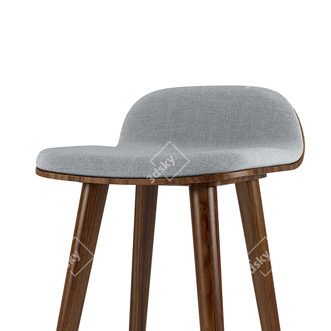 Sleek Sede Bar & Counter Stool 3D model image 4