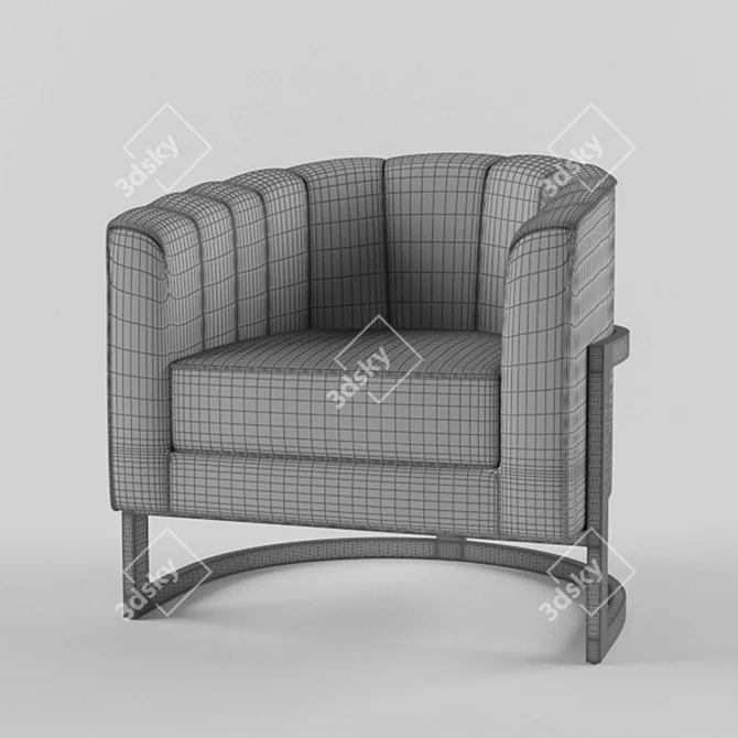 Lakeview Barrel Chair: Stylish and Comfortable 3D model image 2